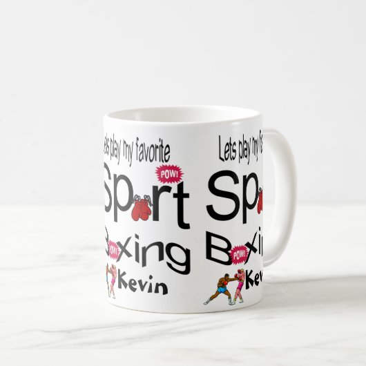 ボクシングマグススポーツ コーヒーマグカップ (正面右)