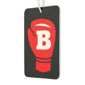 ボクシングモノグラムカスタムの車とつる赤い手袋 カーエアーフレッシュナー (左)