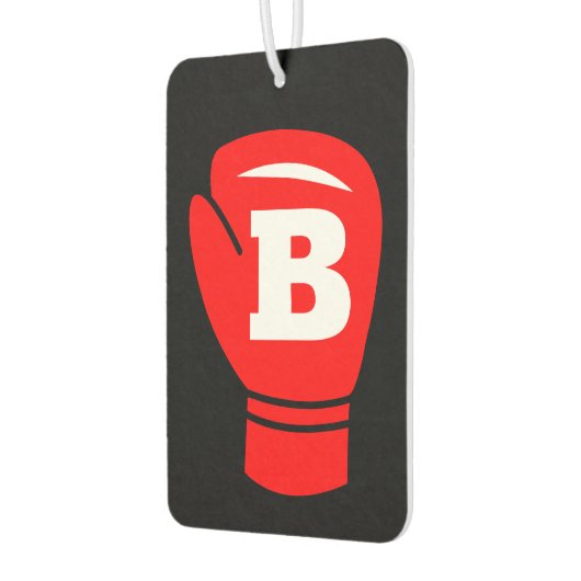 ボクシングモノグラムカスタムの車とつる赤い手袋 カーエアーフレッシュナー (左)