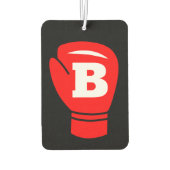 ボクシングモノグラムカスタムの車とつる赤い手袋 カーエアーフレッシュナー (裏面)