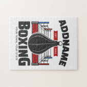 ボクシングリングや輪名前の追加ボクサージムスピードバッグ ジグソーパズル (横)