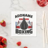 ボクシングリングや輪名前の追加ボクサージムスピードバッグ スタンダードカクテルナプキン (インサイチュ)