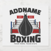 ボクシングリングや輪名前の追加ボクサージムスピードバッグ ビールラベル (シングルラベル)