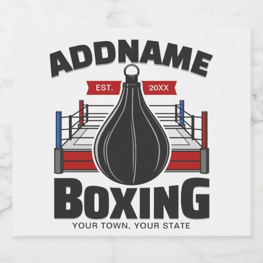 ボクシングリングや輪名前の追加ボクサージムスピードバッグ ビールラベル (シングルラベル)