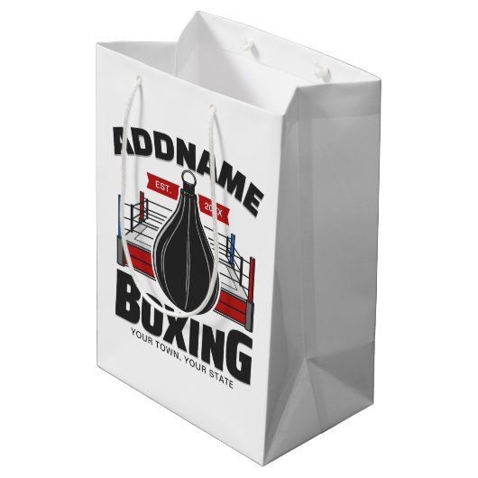 ボクシングリングや輪名前の追加ボクサージムスピードバッグ ミディアムペーパーバッグ (裏面アングル)