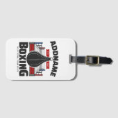 ボクシングリングや輪名前の追加ボクサージムスピードバッグ ラゲッジタグ (正面横)