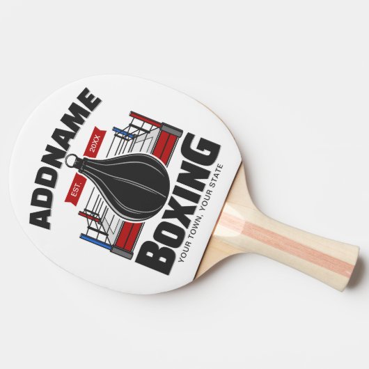 ボクシングリングや輪名前の追加ボクサージムスピードバッグ 卓球ラケット (横)