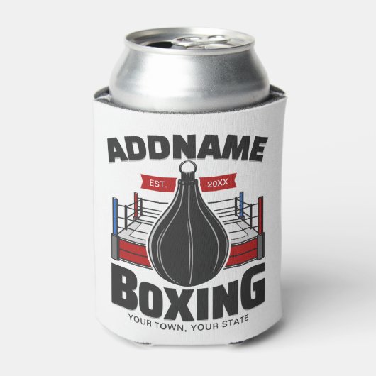 ボクシングリングや輪名前の追加ボクサージムスピードバッグ 缶クーラー (缶正面)