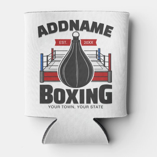 ボクシングリングや輪名前の追加ボクサージムスピードバッグ 缶クーラー (正面)