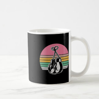 ボクシングレトロスタイル手袋ヴィンテージサンセット コーヒーマグカップ