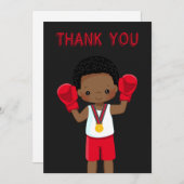 ボクシング一致誕生日サンキューカード 招待状 (正面/裏面)