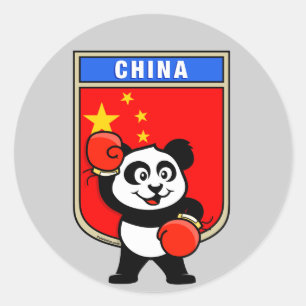 ボクシング中国パンダ ラウンドシール