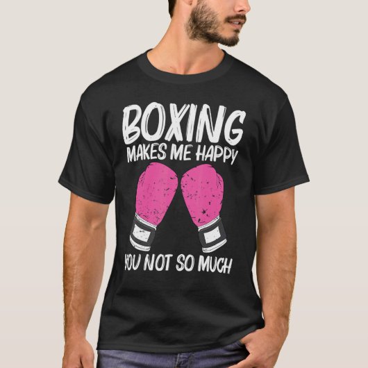 ボクシング女子男性へボクサーのスパーリングマッチ Tシャツ (正面)