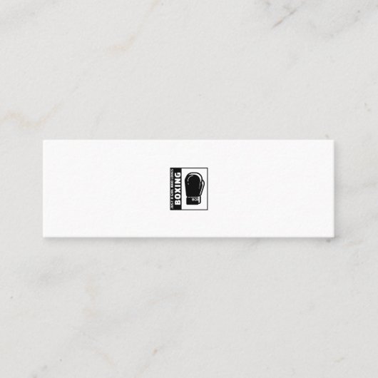 ボクシング好きの女の子 スキニー名刺 (正面)