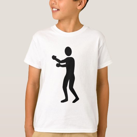 ボクシング姿 – 黒 Tシャツ (正面)