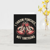 ボクシング引用文ミーム強いパンチゼロドラマパンチ カード (黄色い花)