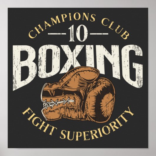 ボクシング戦動揺して手 ポスター (正面)