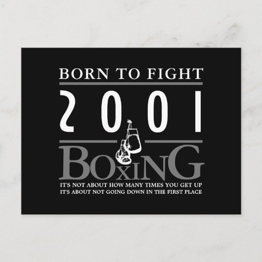 ボクシング手生まれ袋と戦う ポストカード (正面)