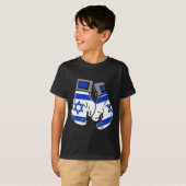 ボクシング手袋とイスラエルの国旗 Tシャツ (正面フル)