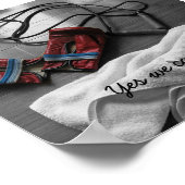 ボクシング手袋とジム ポスター (角)