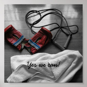 ボクシング手袋とジム ポスター