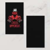 ボクシング手袋にジャブフッククロスアッパーカットがコマンド 名刺 (正面/裏面)