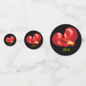 ボクシング手袋デザインテーブル紙吹雪 コンフェッティ (裏面)