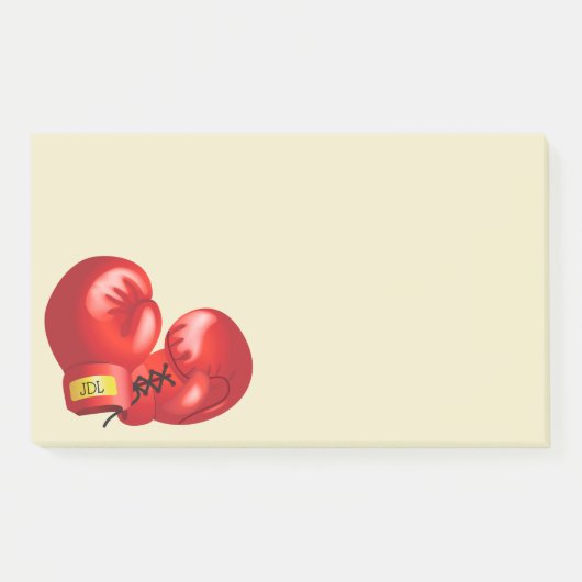 ボクシング手袋デザインノート ポストイット (正面)