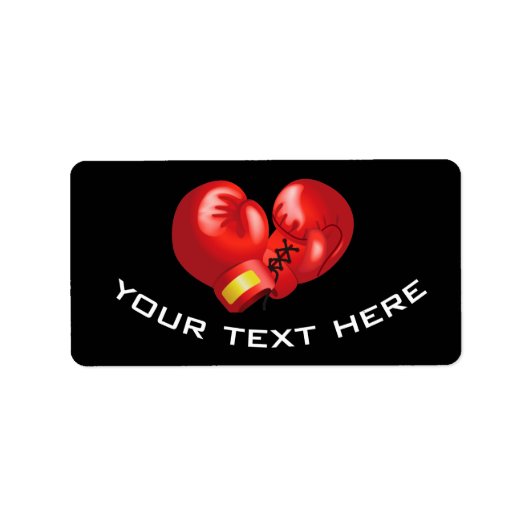 ボクシング手袋デザインラベル ラベル (正面)