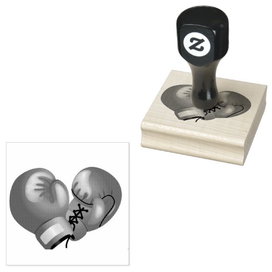 ボクシング手袋デザイン木印 ラバースタンプ (押印)