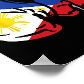 ボクシング手袋フィリピン国旗 ポスター (角)