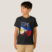 ボクシング手袋フィリピン国旗 Tシャツ (正面フル)