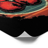 ボクシング手袋ヴィンテージ ポスター (角)