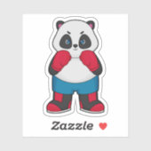 ボクシング手袋付きボクサーとしてのパンダ シール (シート)