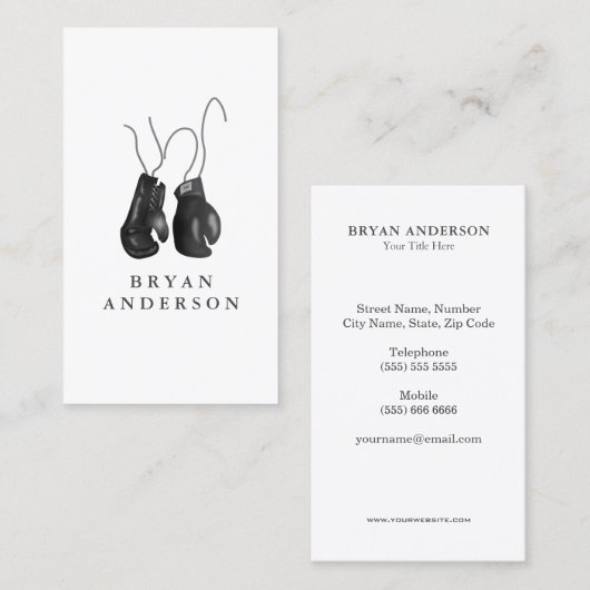 ボクシング手袋名刺 名刺 (正面/裏面)