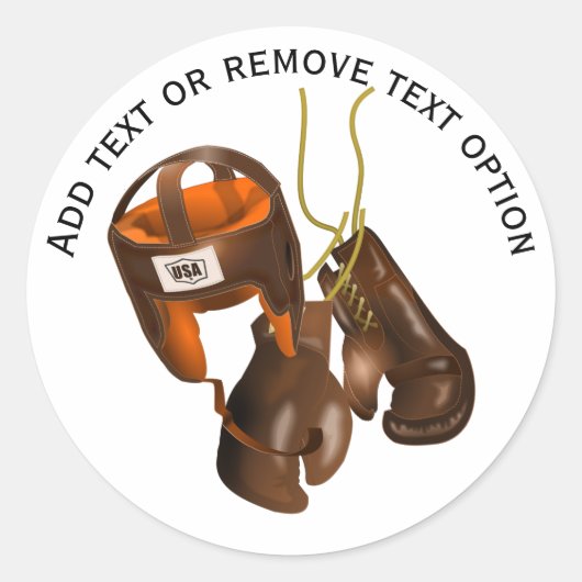 ボクシング手袋引着用ヘルメット ラウンドシール (正面)