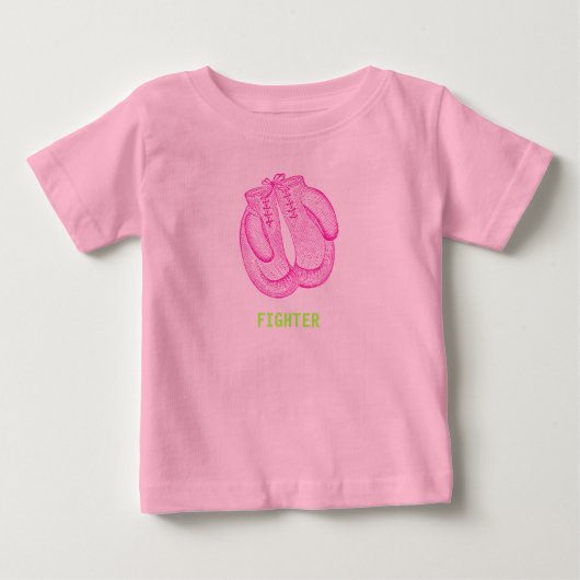 ボクシング手袋戦闘機 ベビーTシャツ (正面)