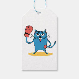 ボクシング手袋猫 ギフトタグ