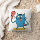 ボクシング手袋猫 クッション (ブランケット)