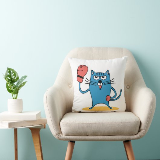 ボクシング手袋猫 クッション (椅子)