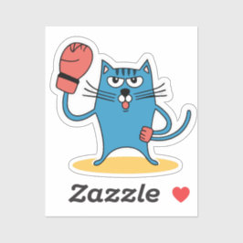 ボクシング手袋猫 シール