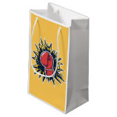 ボクシング手袋猫 スモールペーパーバッグ (裏面アングル)