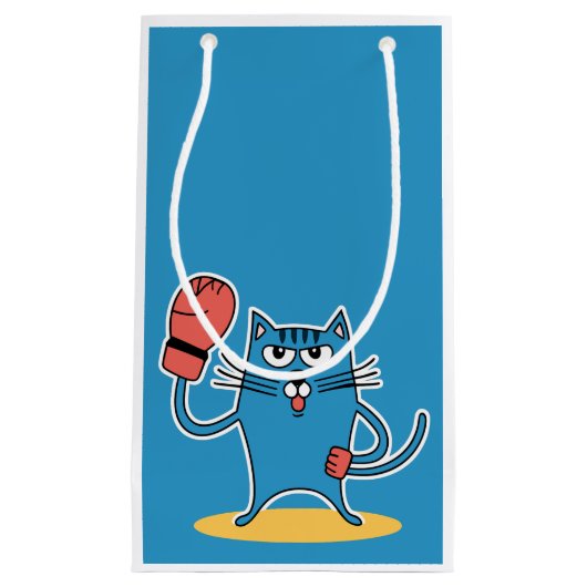 ボクシング手袋猫 スモールペーパーバッグ (正面)