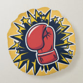 ボクシング手袋猫 ラウンドクッション (裏面)