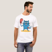 ボクシング手袋猫 Tシャツ (正面フル)