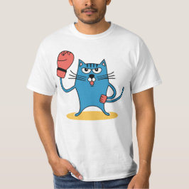 ボクシング手袋猫 Tシャツ
