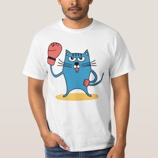 ボクシング手袋猫 Tシャツ (正面)