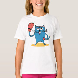 ボクシング手袋猫 Tシャツ