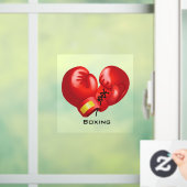 ボクシング手袋窓にしがみつく ウィンドウサイン (ホーム)