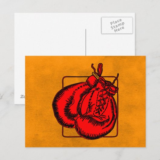 ボクシング手袋 ポストカード (正面/裏面)